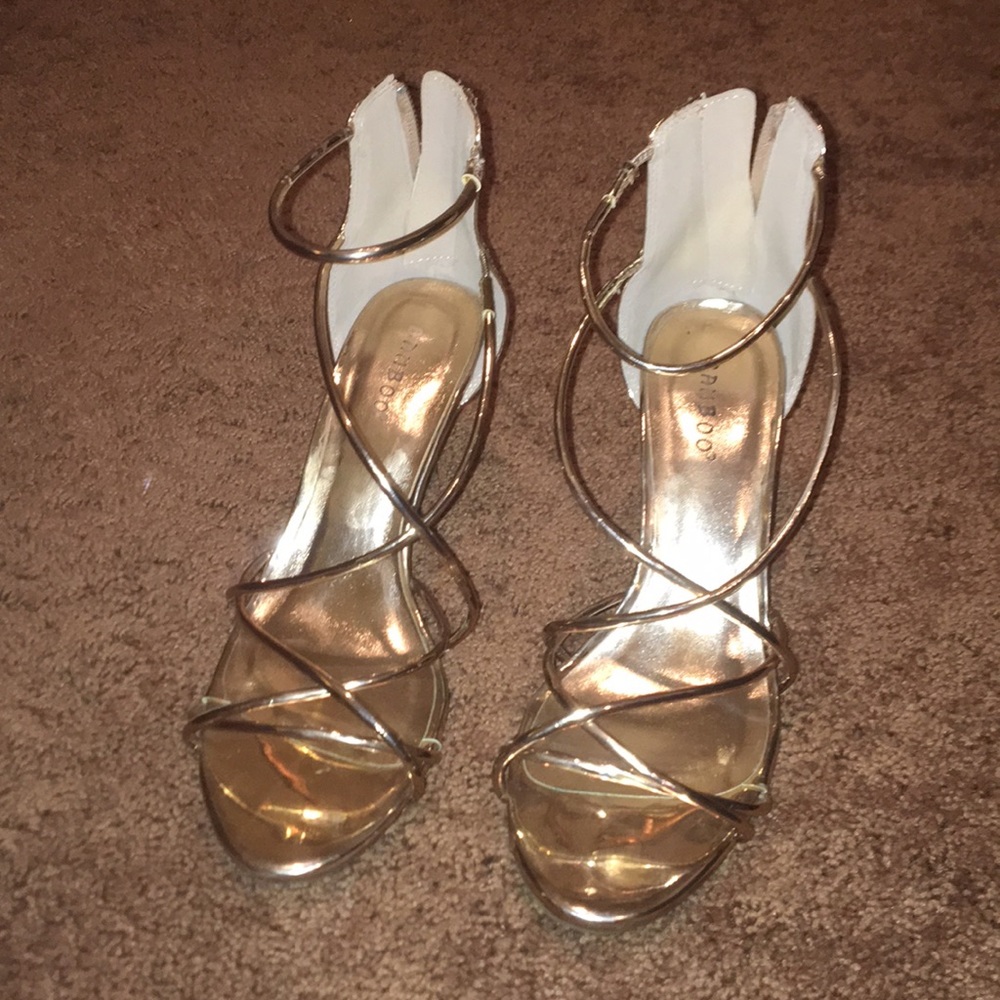 BAMBOO - Rose Gold Strappy High Heels